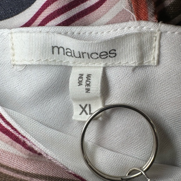 Maurices Striped V-Neck Midi Dress - Picture 3 of 7